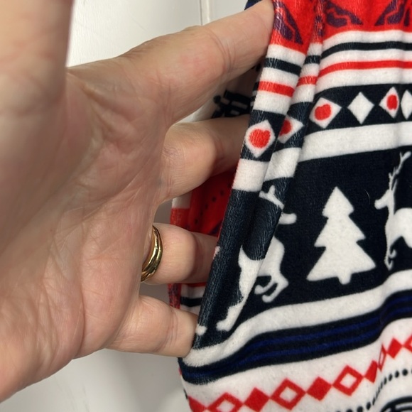 Ekouaer Womens Christmas Pajamas XL Red White Black Reindeer Trees Stripe Soft - Picture 12 of 16